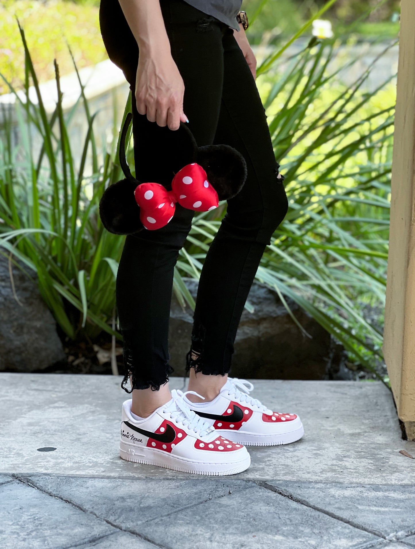 Custom Minnie Mouse on AF1 WOMEN'S/ADULT SIZING