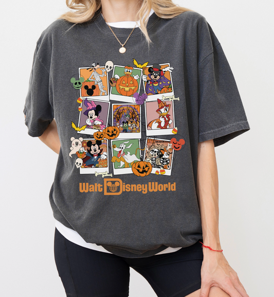 Halloween Disney World inspired Shirt in Charcoal Black