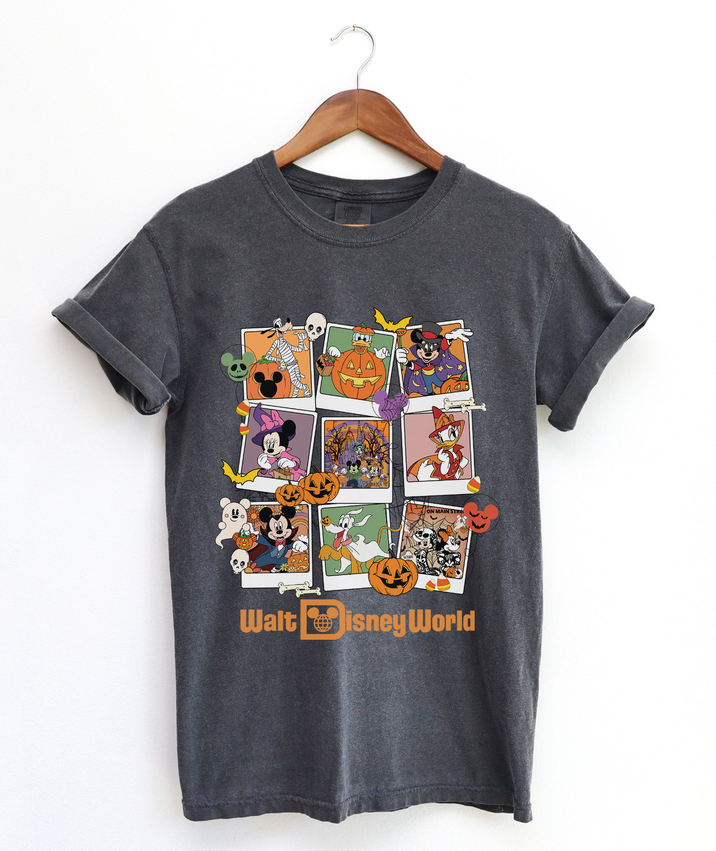 Halloween Disney World inspired Shirt in Charcoal Black