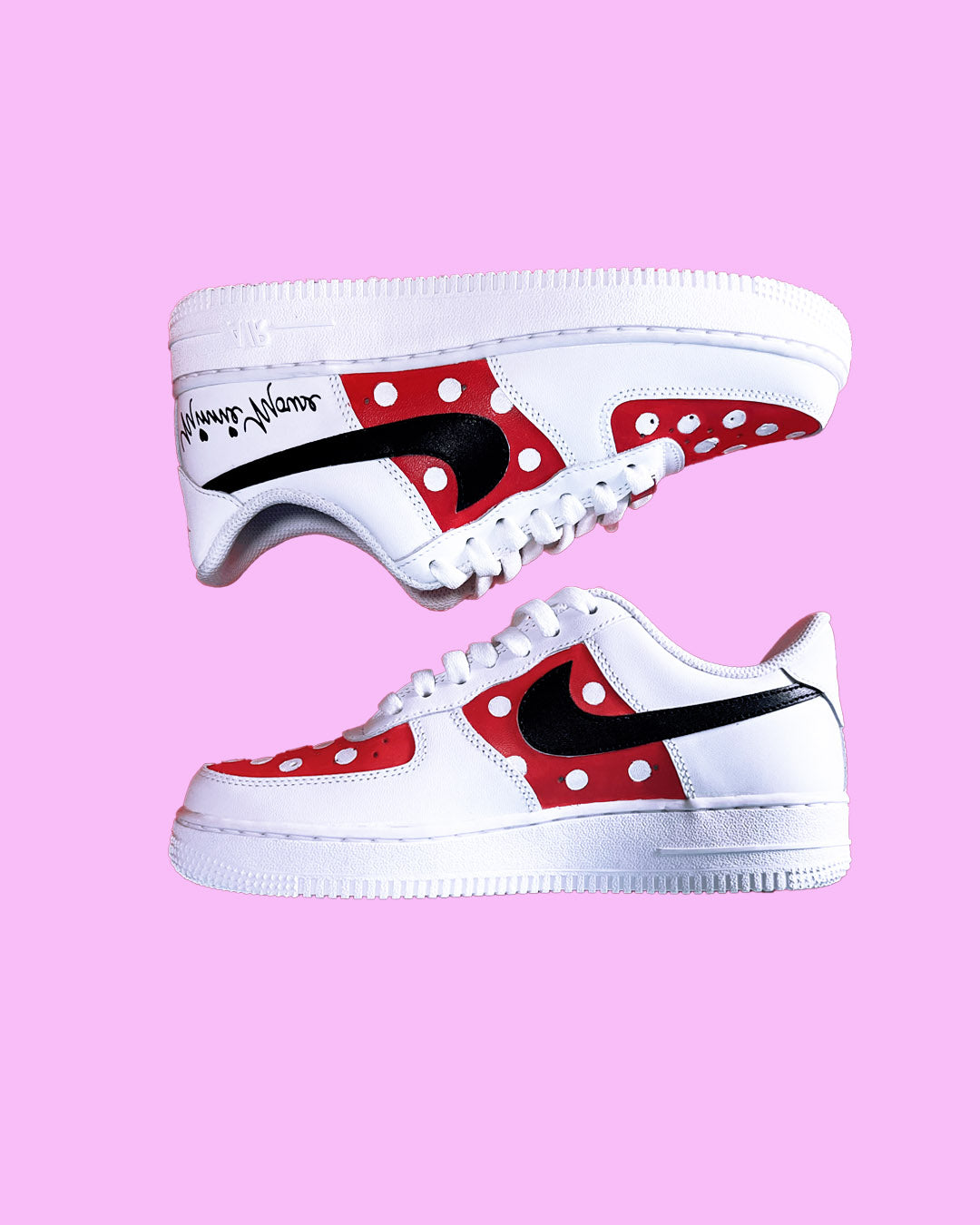 Custom Minnie Mouse on AF1 WOMEN'S/ADULT SIZING