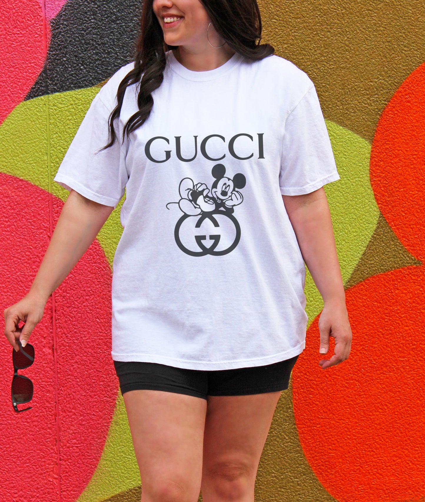 Mickey designer inspired shirt in White