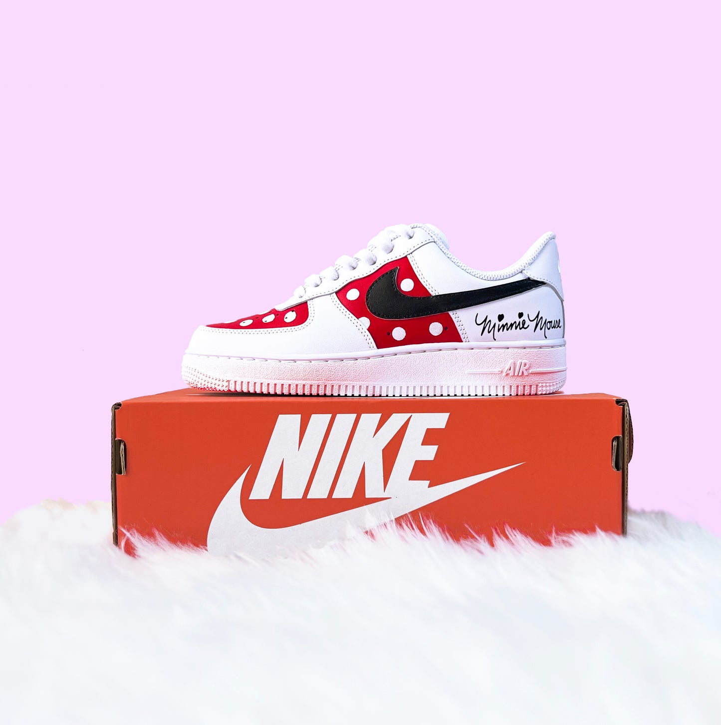 Custom Minnie Mouse on AF1 WOMEN'S/ADULT SIZING