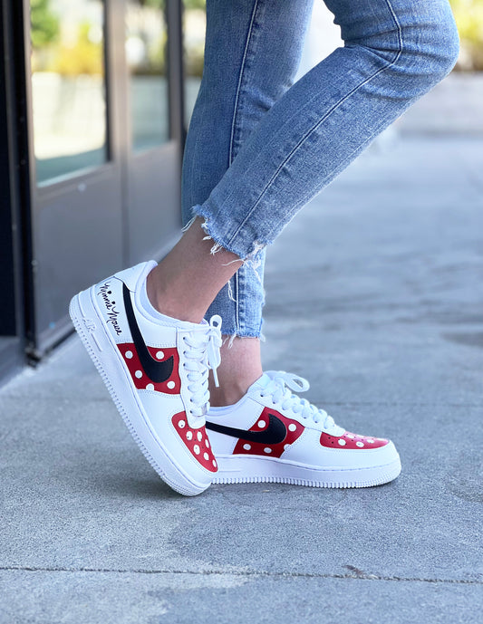 Custom Minnie Mouse on AF1 WOMEN'S/ADULT SIZING