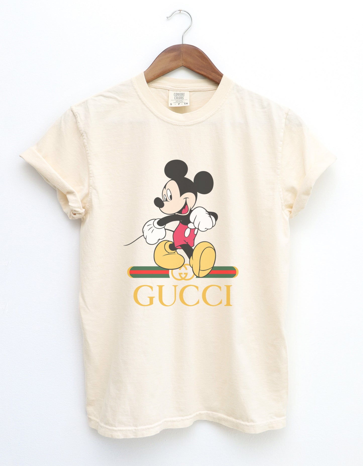 Mickey designer shirt in Tan/ivory